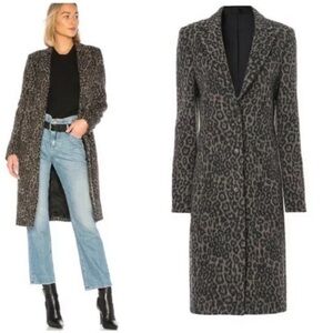 RtA | Jamson Leopard Print Cashmere Blend Coat